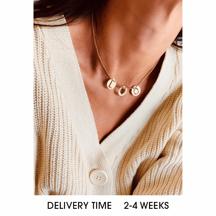 Afbeeldingen van INITIAL COIN KETTING